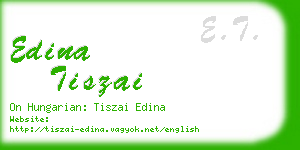 edina tiszai business card